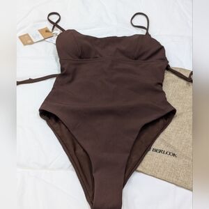 BNWT / Berlook / XS/Small / Medium / Large / Coffee Ribbed Cross Back One-Piece